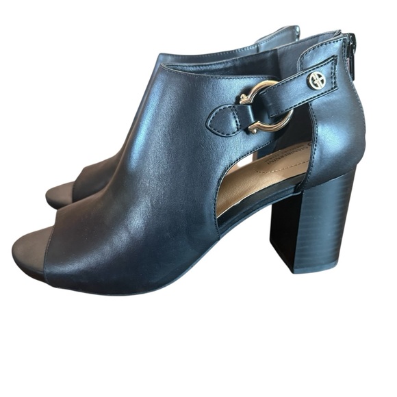 Giani Bernini Ariianna Memory Foam Peep Toe Block Heel Shooties Size 8 - Picture 6 of 10